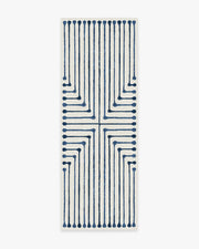 Inkdrop — Halı, Arduvaz Mavisi, RUNNER, beyaz zemin, 2x7