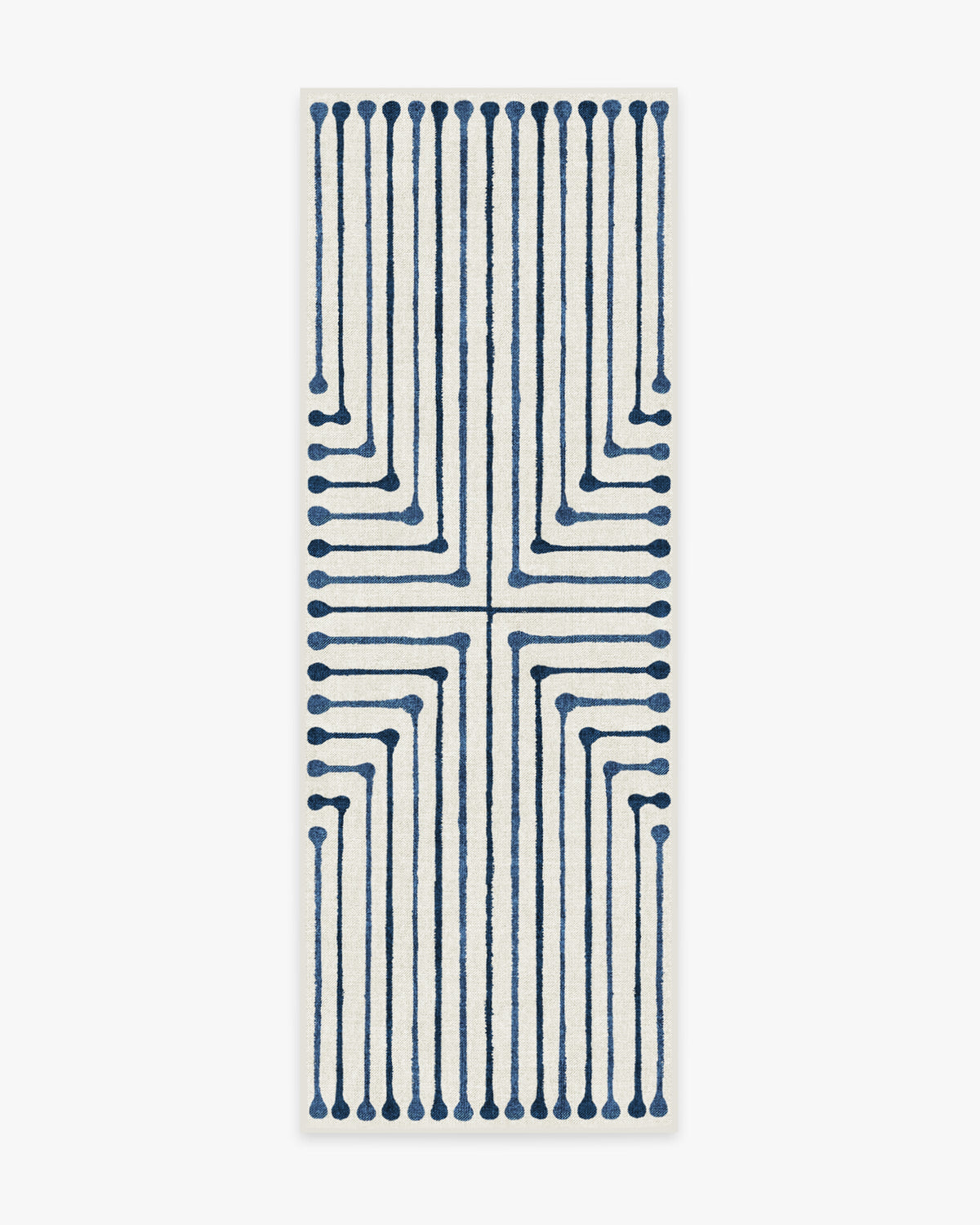 Inkdrop — Halı, Arduvaz Mavisi, RUNNER, beyaz zemin, 2x7