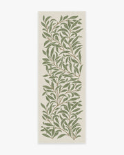 Morris And Co Pure Willow Boughs — Halı, Yeşil, RUNNER, beyaz zemin, 2x7