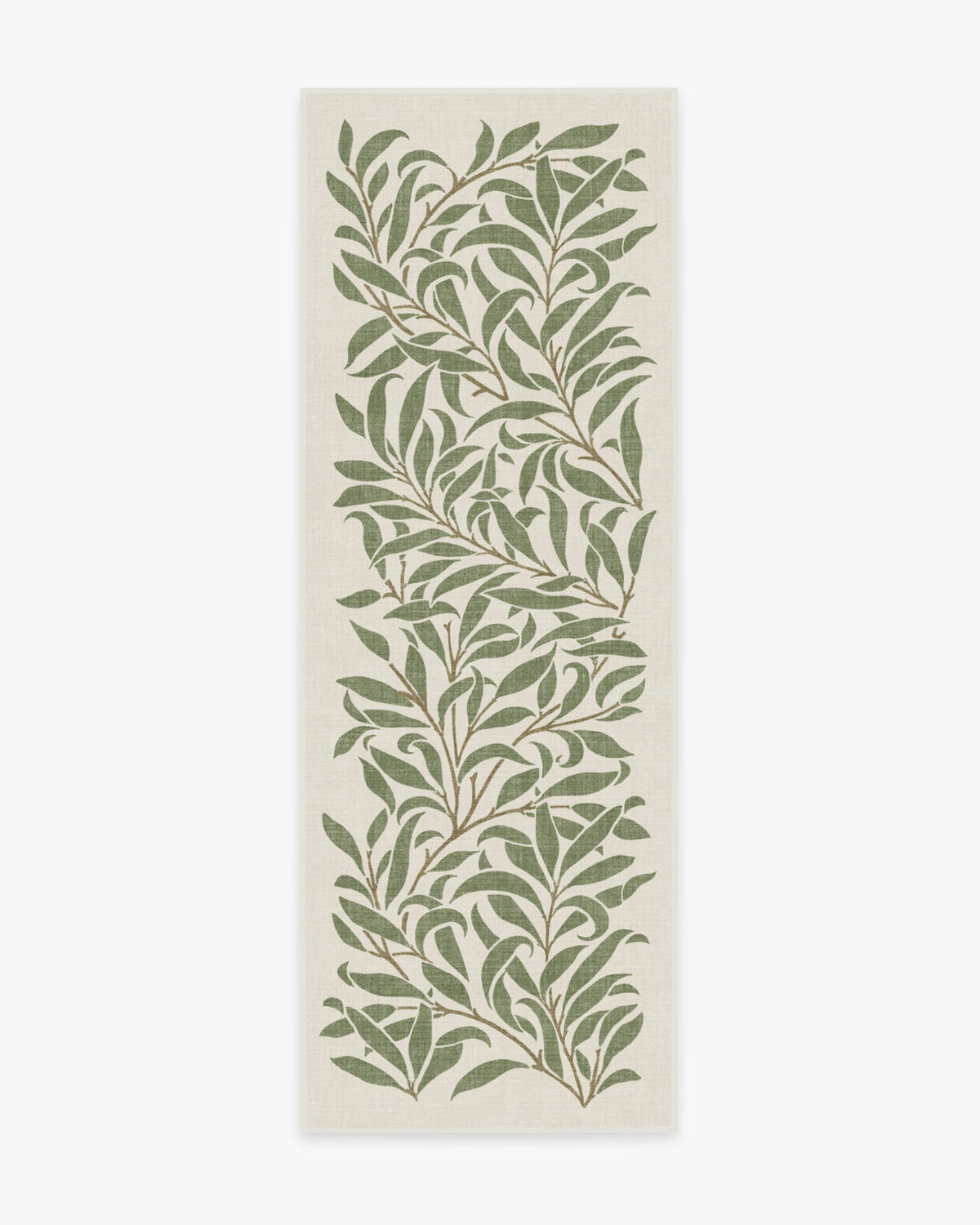 Morris And Co Pure Willow Boughs — Halı, Yeşil, RUNNER, beyaz zemin, 2x7