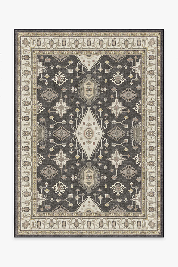Ranier — Halı, Koyu Ahşap, AREA, beyaz zemin, 5x7