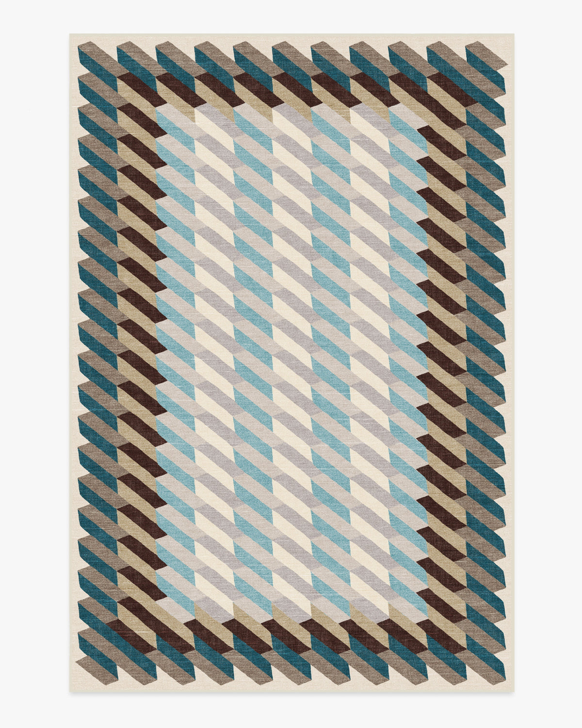 Echo — Halı, Arduvaz Mavisi, AREA, beyaz zemin, 6x9
