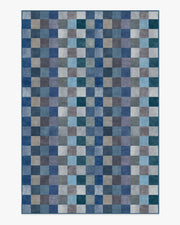 Flux — Halı, Mavi, AREA, beyaz zemin, 6x9