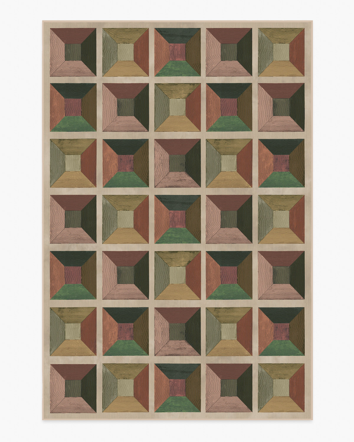 Hedra — Halı, Soft Auburn, AREA, beyaz zemin, 6x9