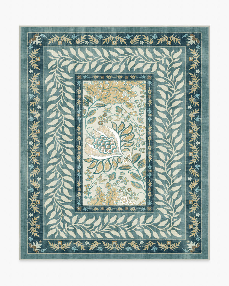 Provence — Halı, Arduvaz Mavisi, AREA, beyaz zemin, 8x10
