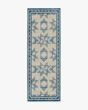 Louisa — Halı, Krem Mavi, RUNNER, beyaz zemin, 2x7