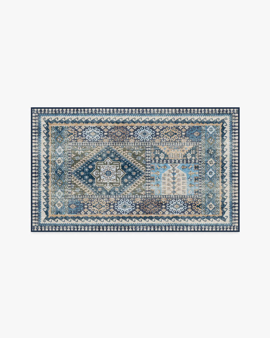 Rumi — Halı, Mavi, AREA, beyaz zemin, 3x5