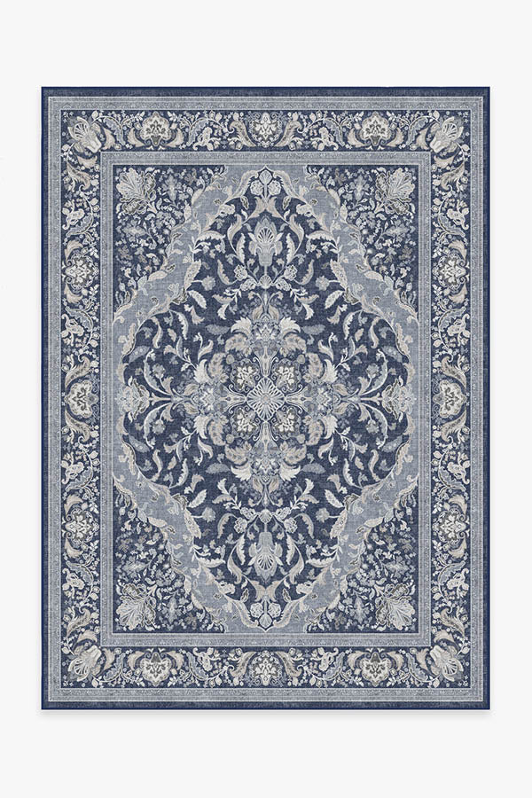 Allura — Halı, Soft Lacivert, AREA, beyaz zemin, 5x7