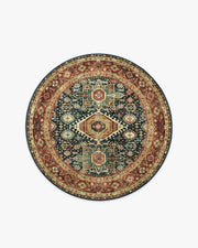 Avila — Halı, Vintage Ink Kehribar, ROUND, beyaz zemin, 6R