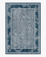 Draper — Halı, Mavi, AREA, beyaz zemin, 6x9