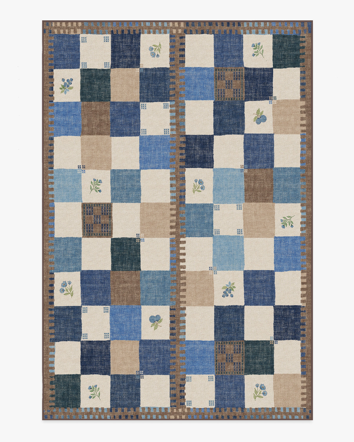 Stonefruit — Halı, Mavi, AREA, beyaz zemin, 6x9