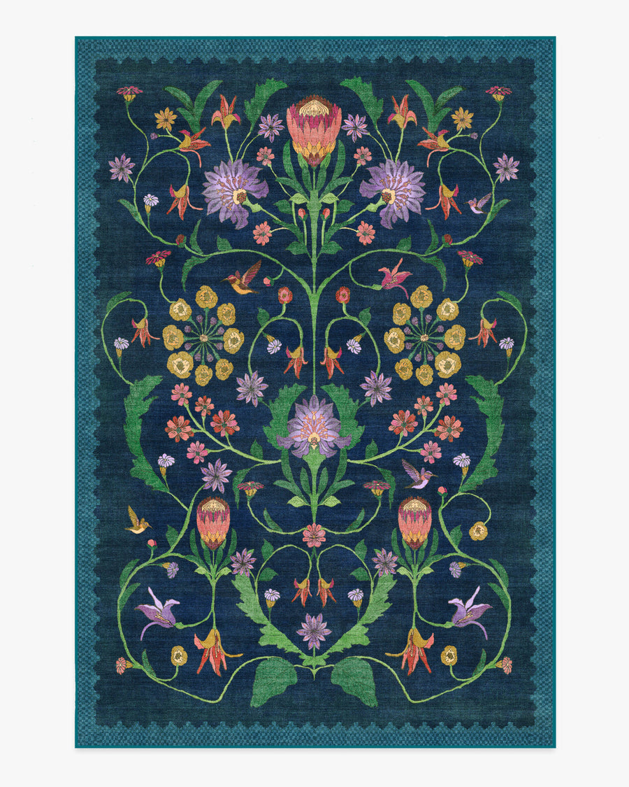Protea — Halı, Mavi, AREA, beyaz zemin, 6x9