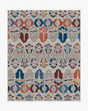Corellian Ikat — Halı, Polychrome, AREA, beyaz zemin, 8x10