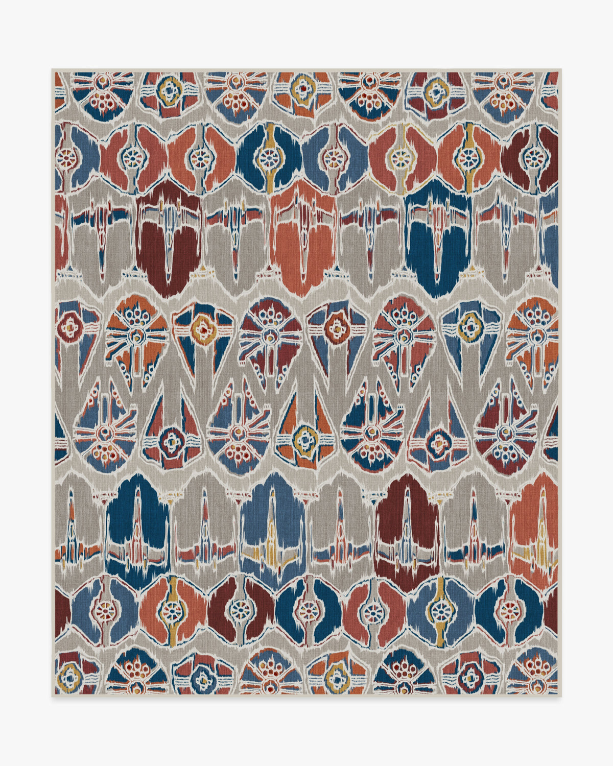 Corellian Ikat — Halı, Polychrome, AREA, beyaz zemin, 8x10