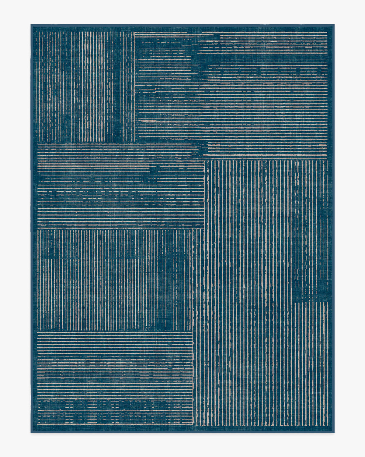 Linear Oasis — Halı, Mavi, AREA, beyaz zemin, 9x12