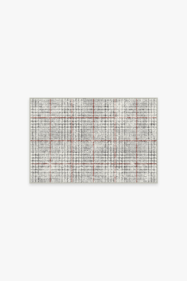 Glen Plaid — Halı, Siyah Beyaz, AREA, beyaz zemin, 2x3