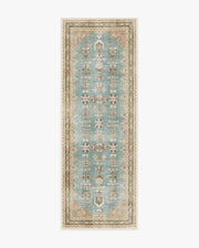 Pradera — Halı, Mavi Terracotta, RUNNER, beyaz zemin, 2x7