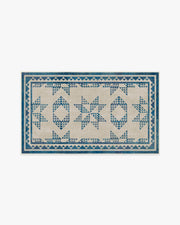 Louisa — Halı, Krem Mavi, AREA, beyaz zemin, 3x5