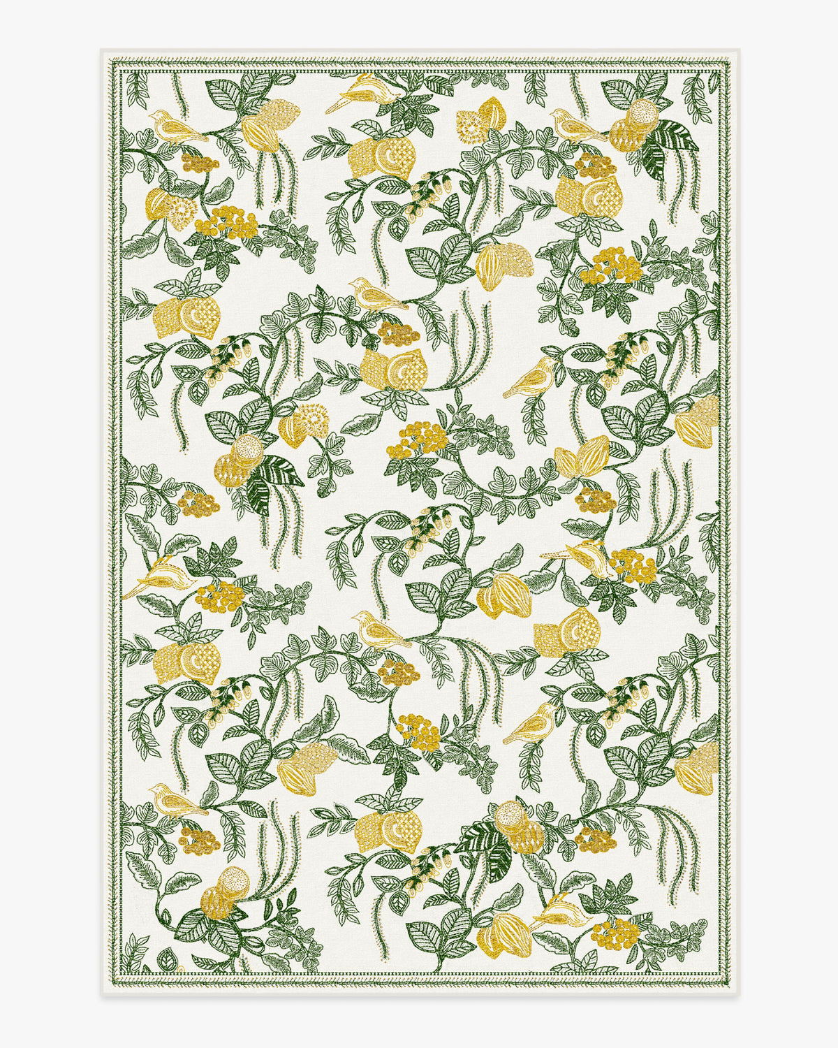 Heidi — Halı, Yeşil ve Limon, AREA, beyaz zemin, 6x9