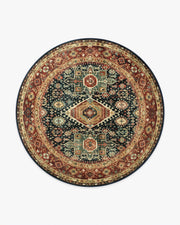 Avila — Halı, Vintage Ink Kehribar, ROUND, beyaz zemin, 8R