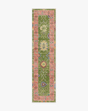 Mehr — Halı, Yeşil Soft Pembe, RUNNER, beyaz zemin, 2x10