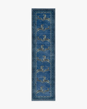 Zebras — Halı, Mavi, RUNNER, beyaz zemin, 2x10