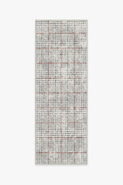 Glen Plaid — Halı, Siyah Beyaz, RUNNER, beyaz zemin, 2x7