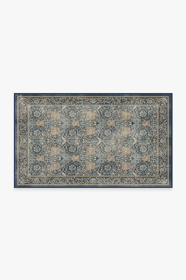Morris And Co Honeysuckle Tulip — Halı, Çivit, AREA, beyaz zemin, 3x5