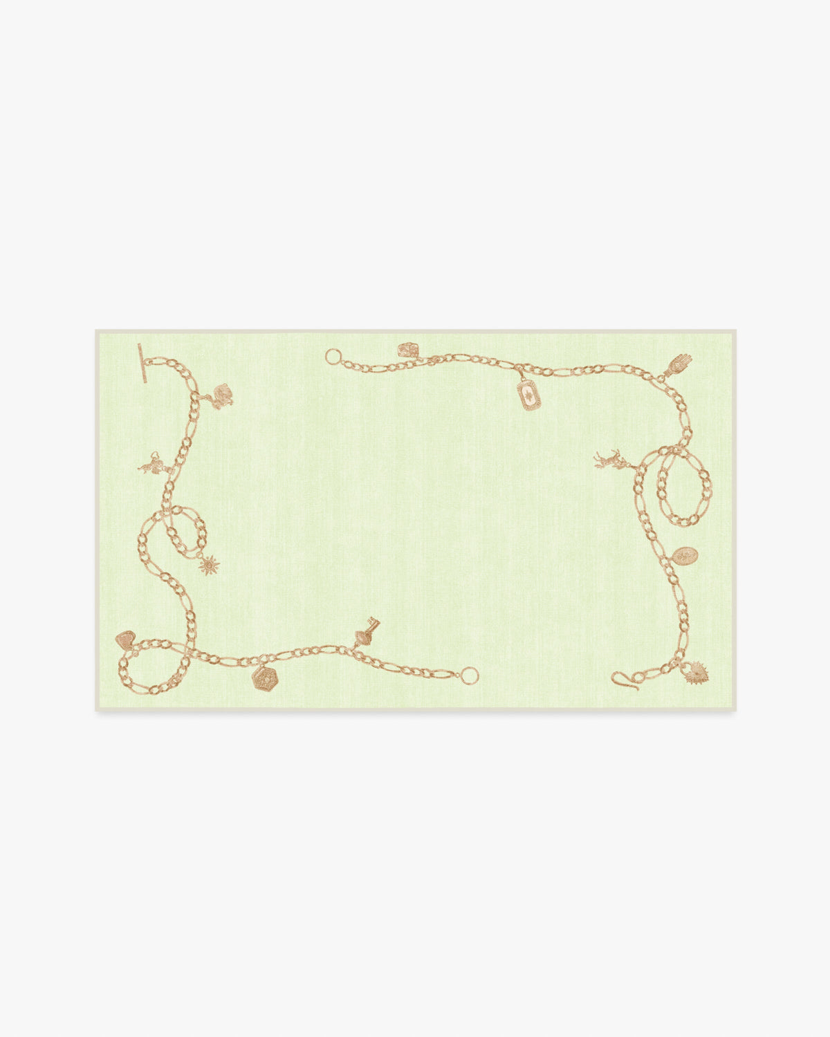 M E Charms — Halı, Pale Yeşil, AREA, beyaz zemin, 3x5