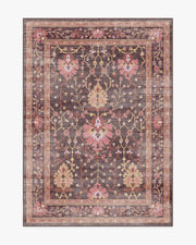 Serafina — Halı, Mercan Bordo, AREA, beyaz zemin, 5x7