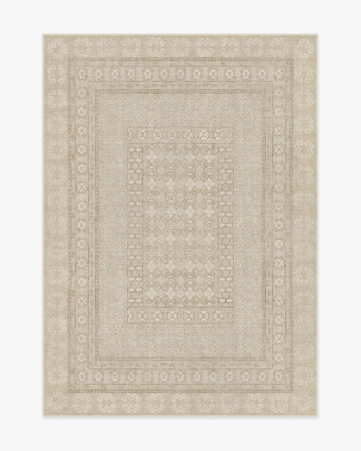Cyrus — Halı, Bej Fildişi, AREA, beyaz zemin, 5x7