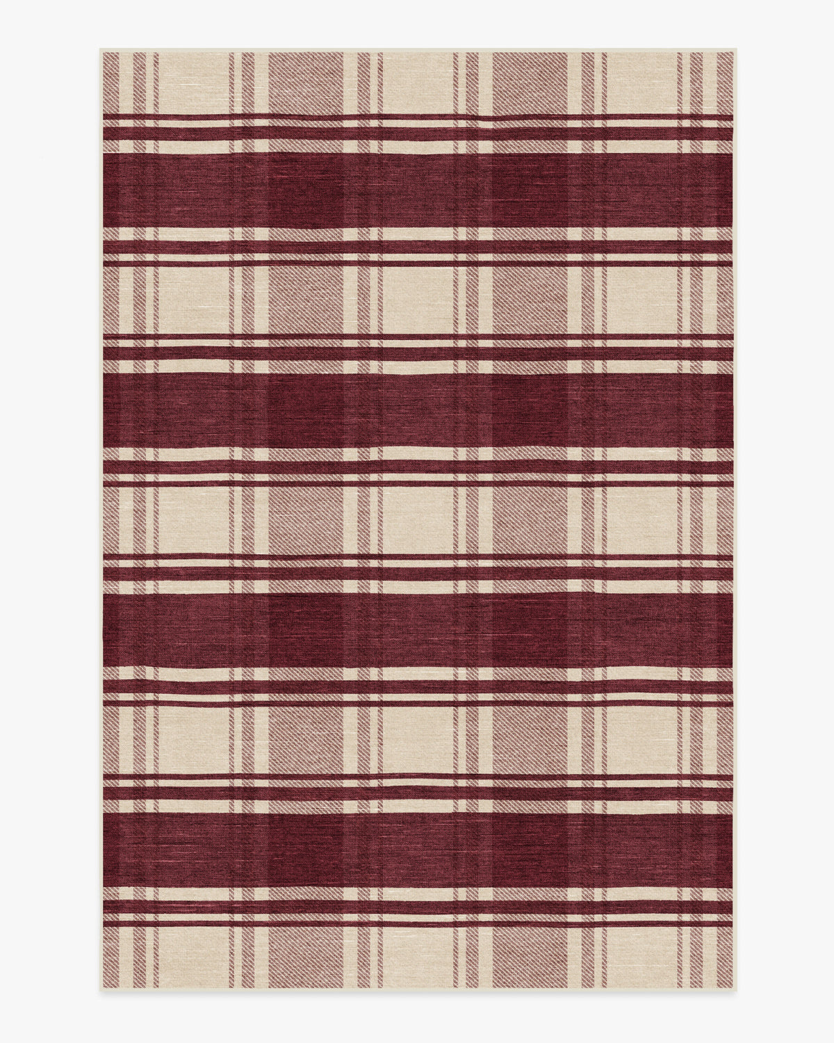 Easton Plaid — Halı, Bordo, AREA, beyaz zemin, 6x9