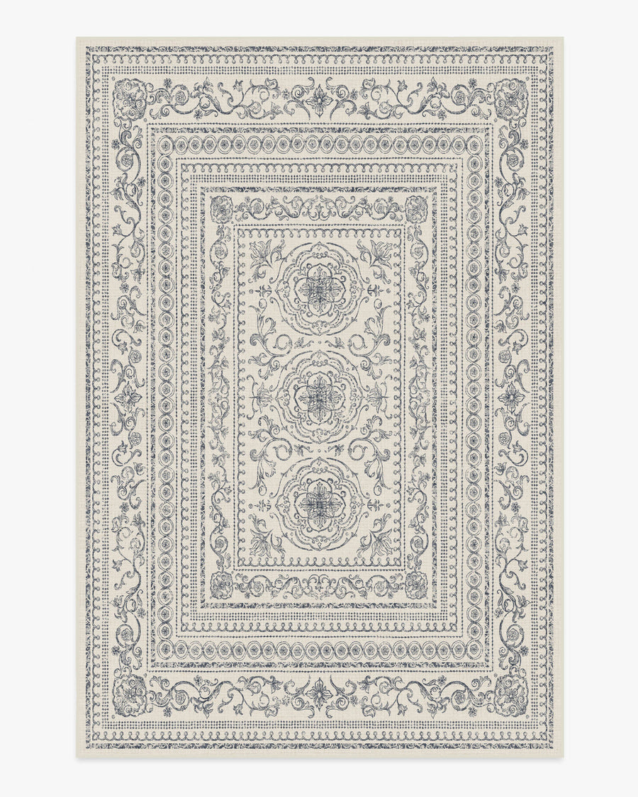 Gisele — Halı, Fildişi Soft Antrasit, AREA, beyaz zemin, 6x9