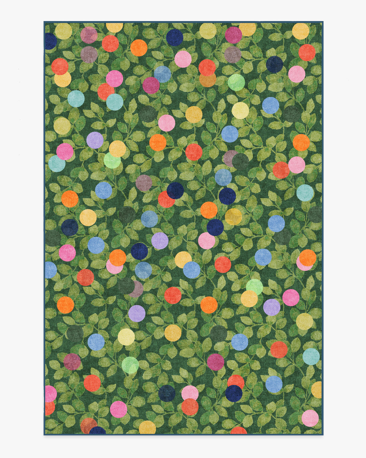 Botanical Whimsy Dots — Halı, Yeşil, AREA, beyaz zemin, 6x9