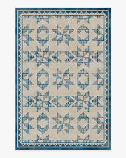 Louisa — Halı, Krem Mavi, AREA, beyaz zemin, 6x9