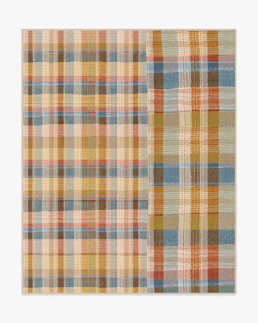 Linnea — Halı, Toprak Sarısı Çok Renkli, AREA, beyaz zemin, 8x10