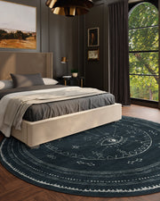 Velith — Halı, Gece Mavisi, ROUND, yaşam alanı, 8R