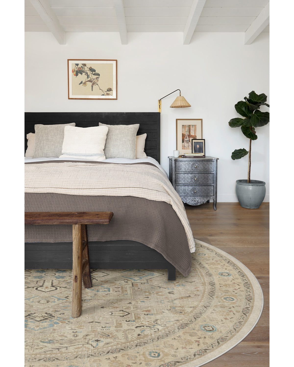 Kamran — Halı, Bej, ROUND, yaşam alanı, 8R