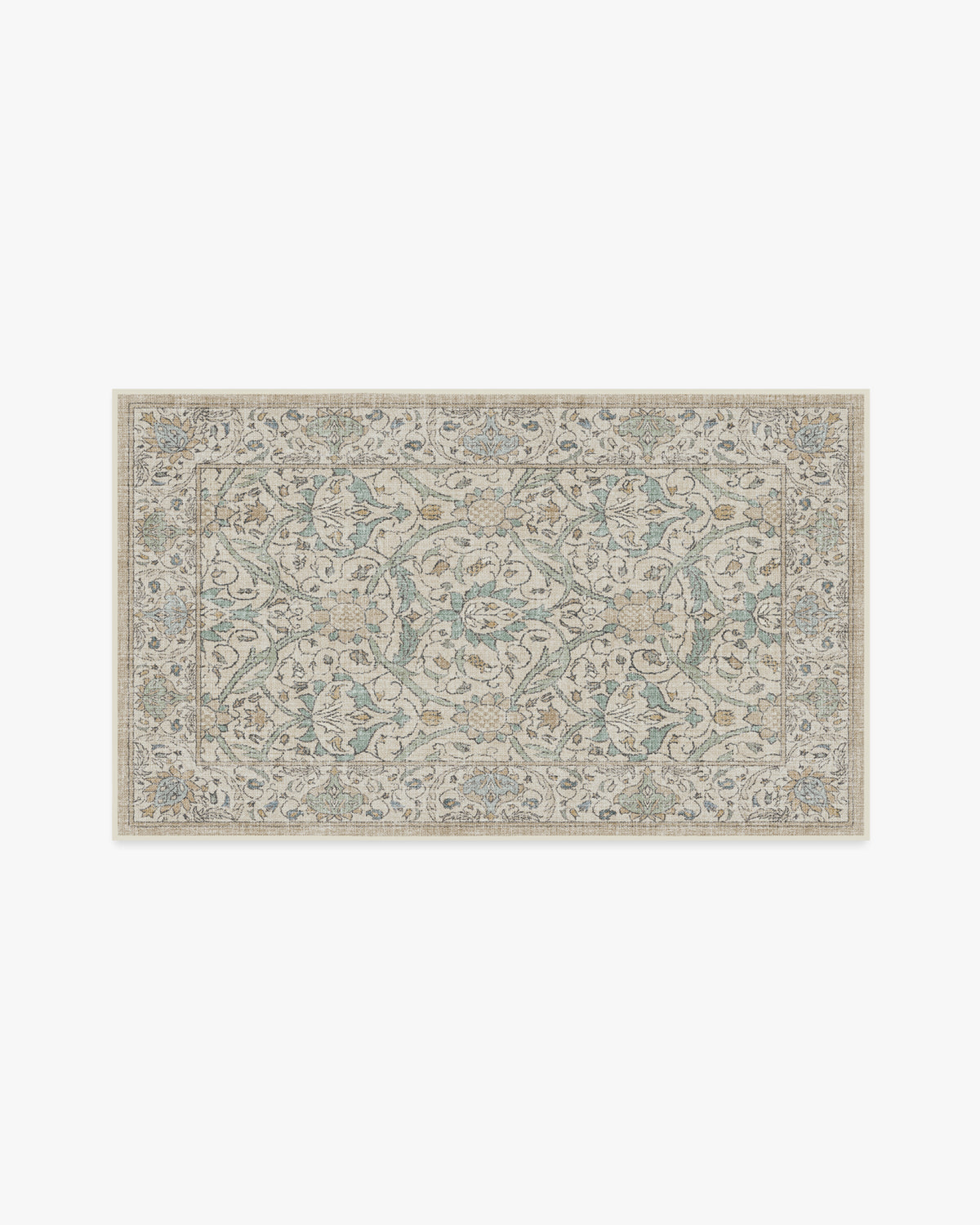 Morris And Co Montreal — Halı, Doğal Yeşim, AREA, beyaz zemin, 3x5