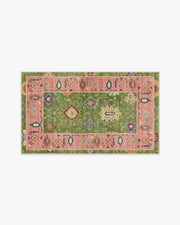 Mehr — Halı, Yeşil Soft Pembe, AREA, beyaz zemin, 3x5