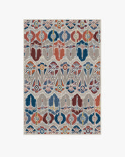Corellian Ikat — Halı, Polychrome, AREA, beyaz zemin, 4x6