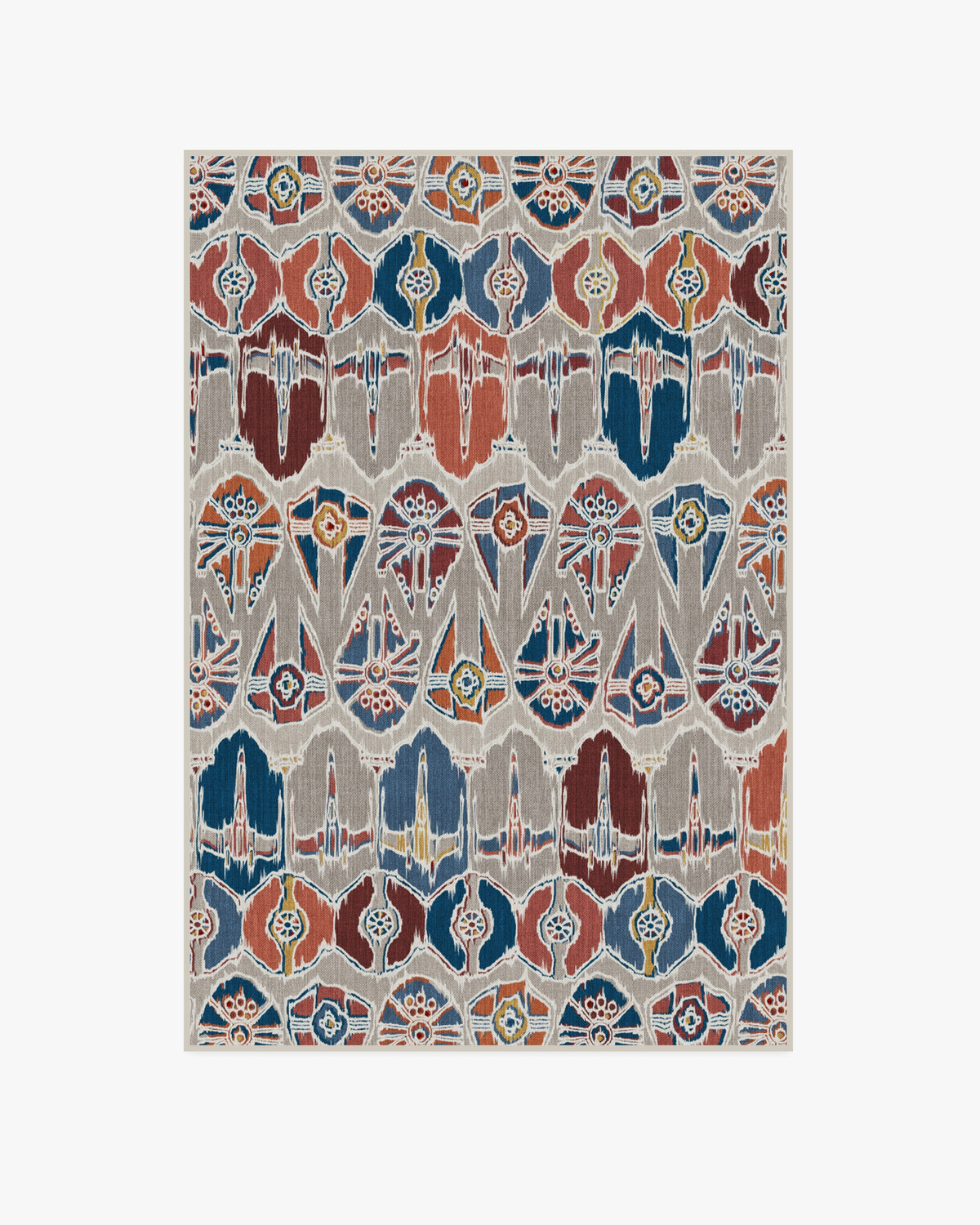 Corellian Ikat — Halı, Polychrome, AREA, beyaz zemin, 4x6