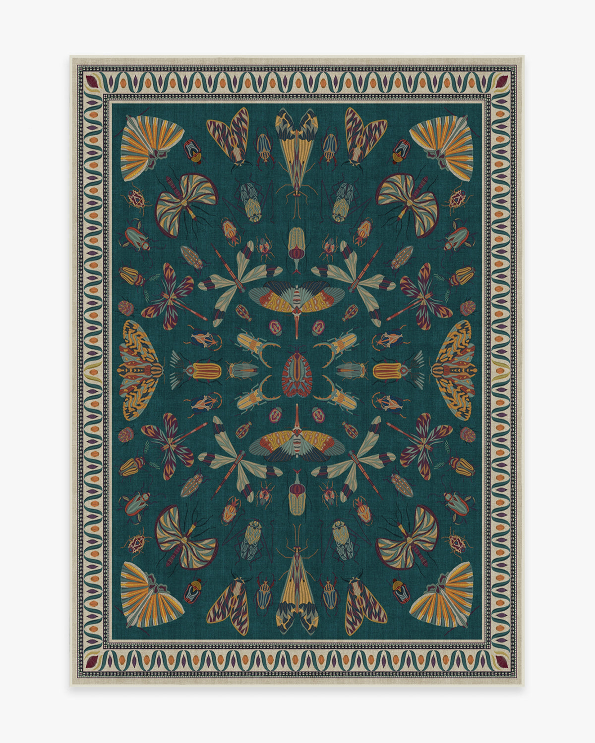Flutterby — Halı, Mavi, AREA, beyaz zemin, 5x7