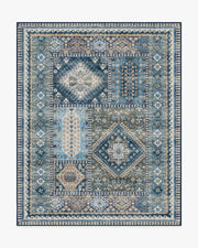 Rumi — Halı, Mavi, AREA, beyaz zemin, 8x10