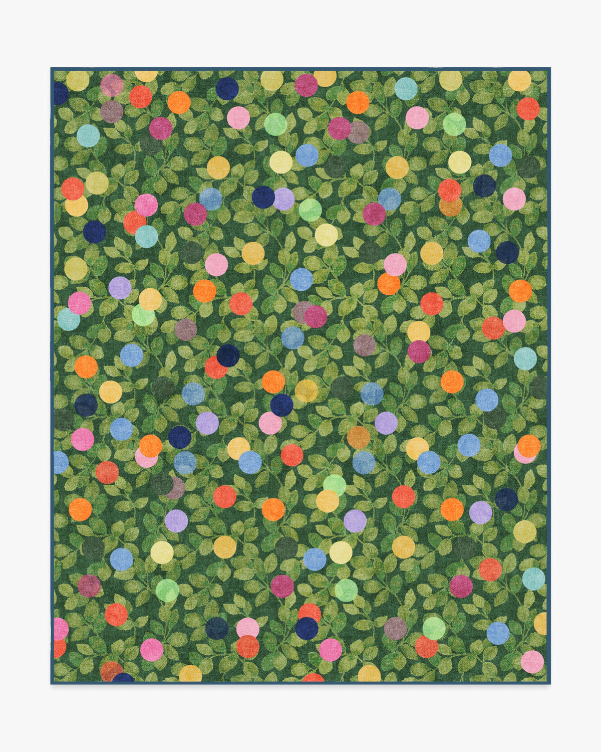 Botanical Whimsy Dots — Halı, Yeşil, AREA, beyaz zemin, 8x10