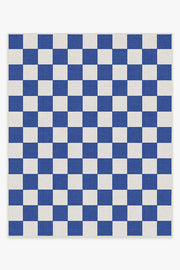 Jaque Checkered — Halı, Mavi, AREA, beyaz zemin, 8x10