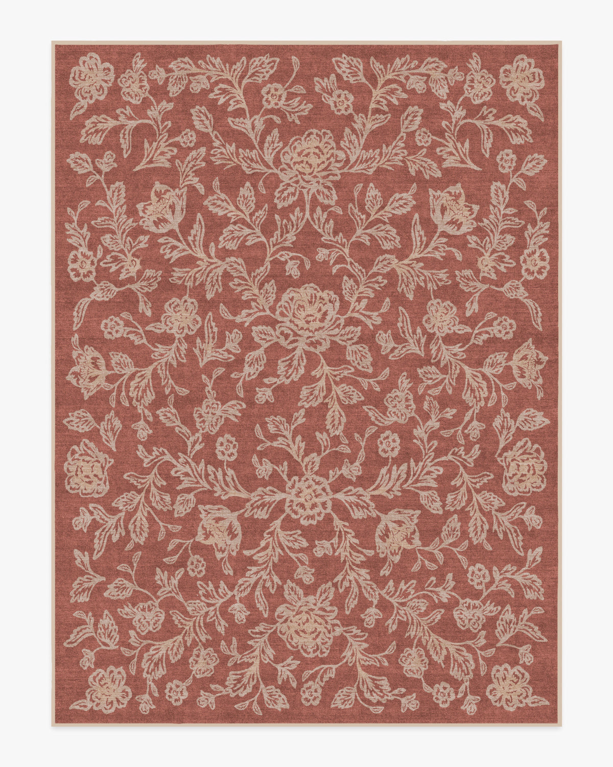 Zinnia — Halı, Terracotta, AREA, beyaz zemin, 9x12