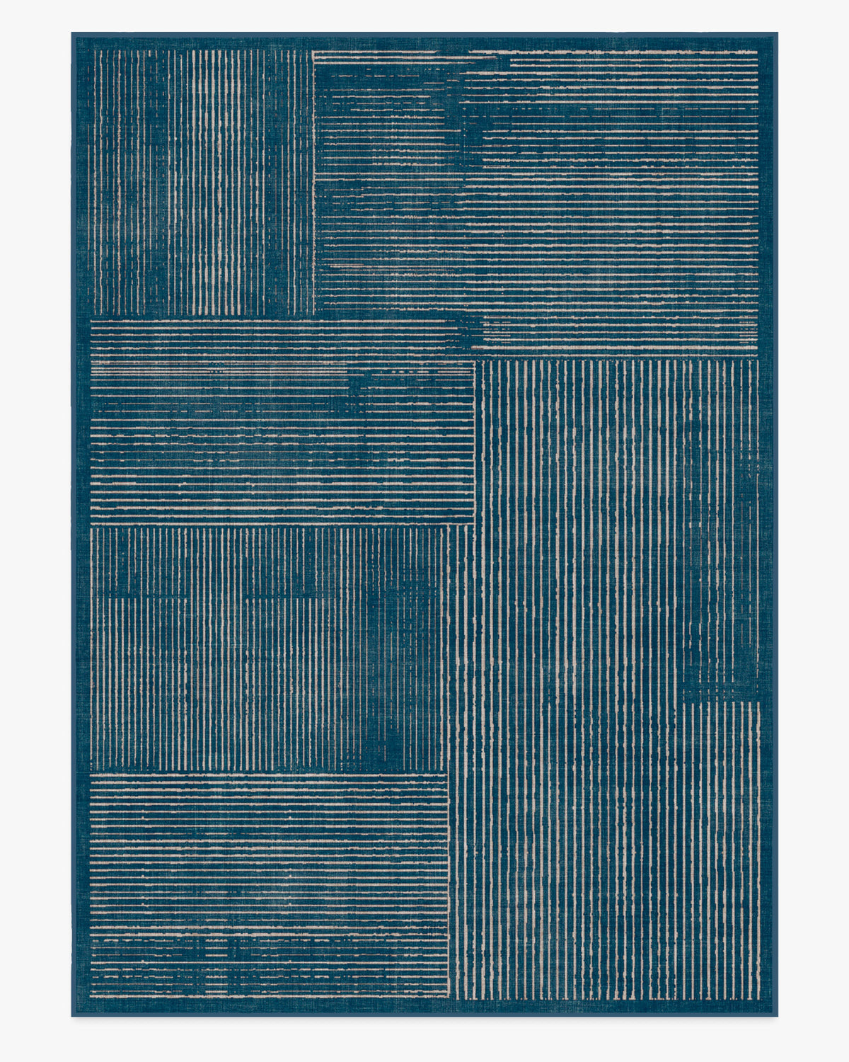 Linear Oasis — Halı, Mavi, AREA, beyaz zemin, 10x14