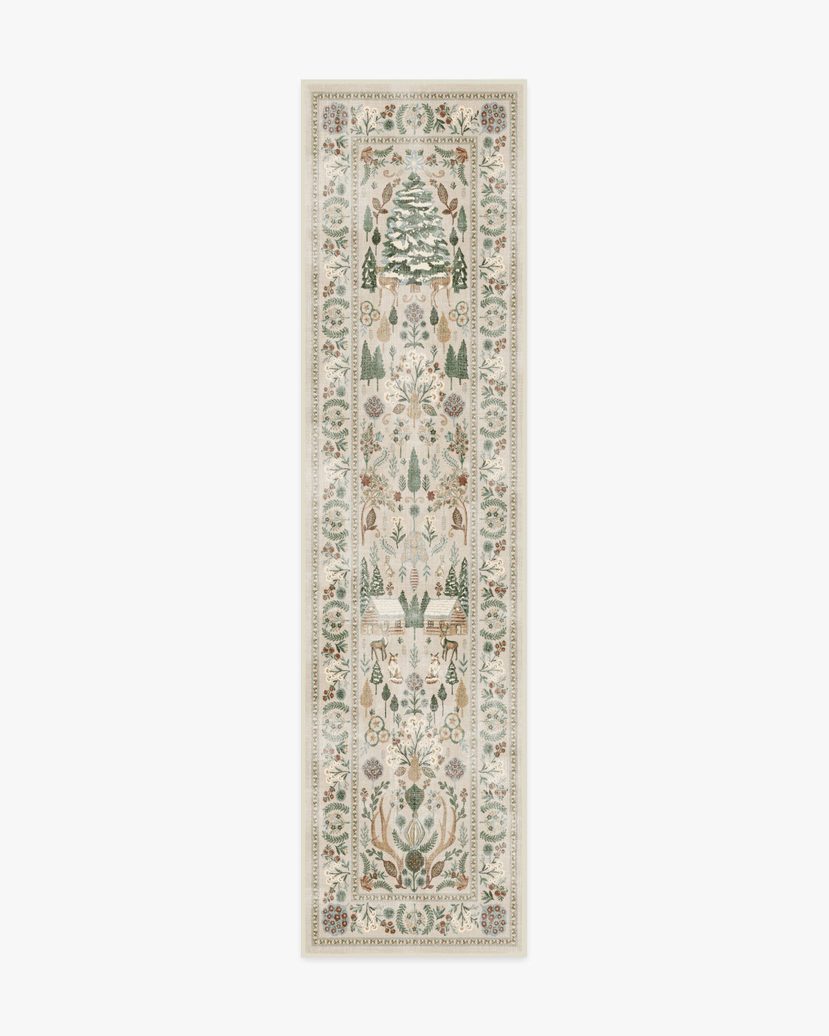 Juniper — Halı, Nötr Çok Renkli, RUNNER, beyaz zemin, 2x10