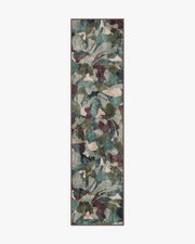 Peony Promenade — Halı, Aubergine, RUNNER, beyaz zemin, 2x10